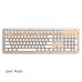 Azio Luxury Vintage Keyboard. Винтажная клавиатура с подсветкой и натуральной кожей 5